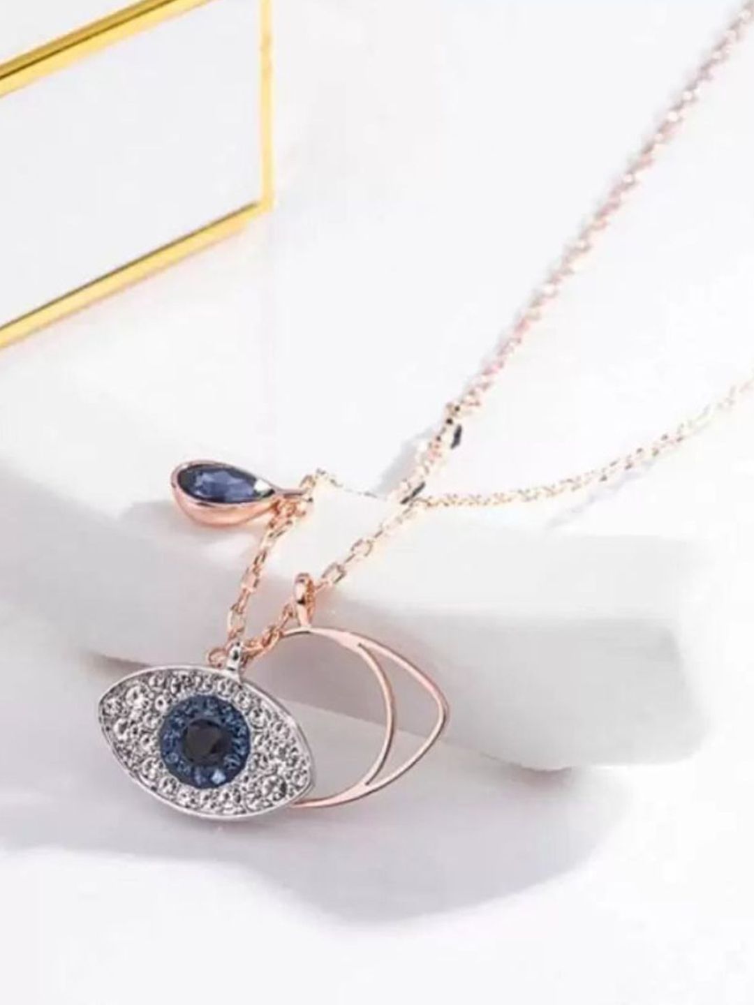 SALTY Sapphire Evil Eye Necklace For Women & Girls