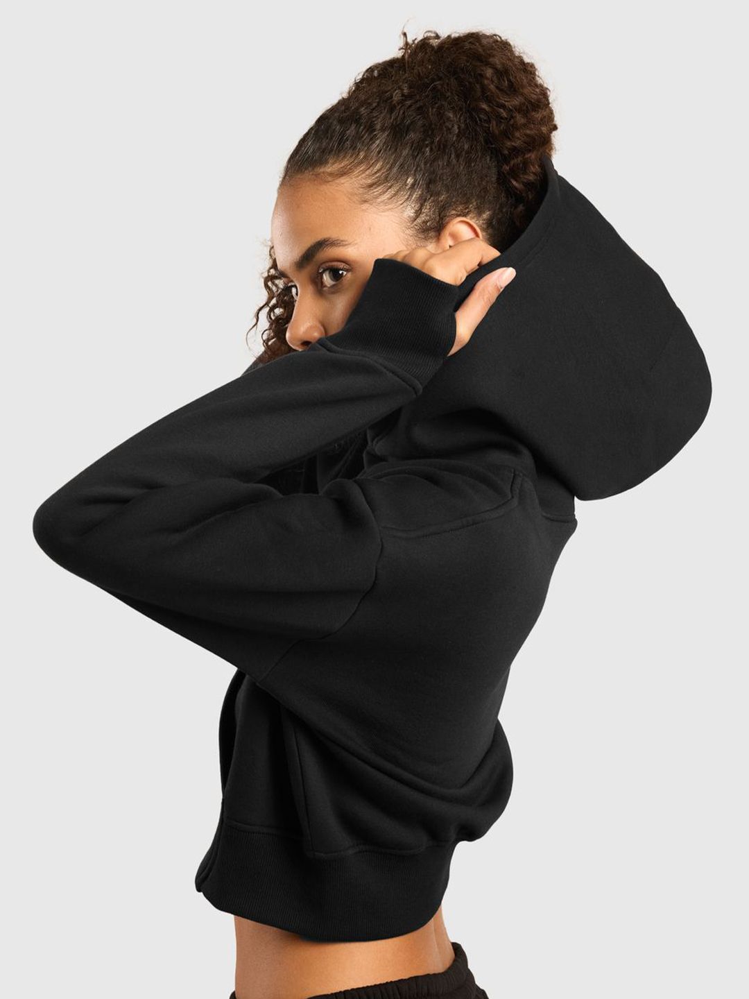 Women Cloud Ease Oversized Cropped Hoodie