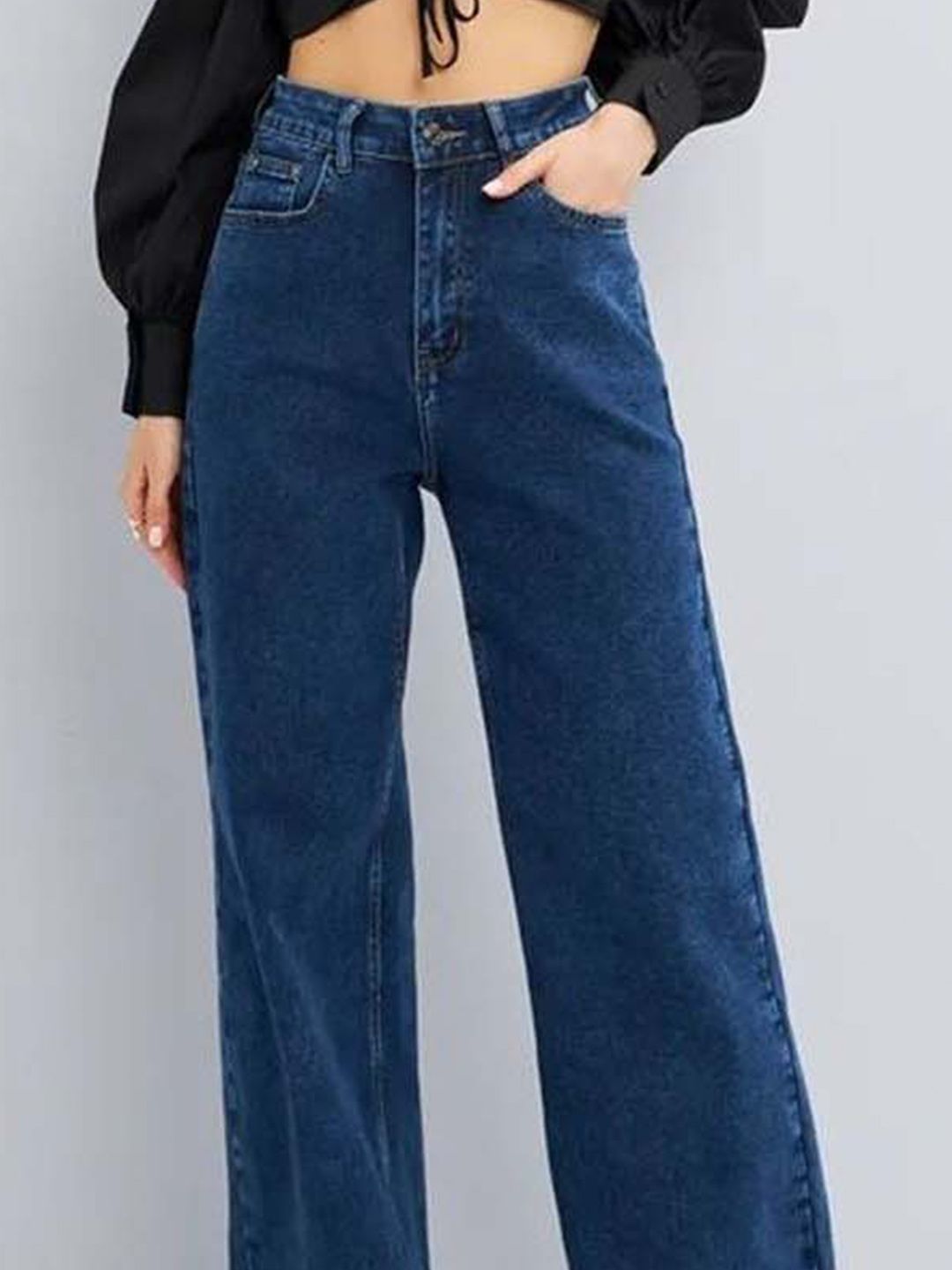 Women Wide Leg High-Rise Jeans
