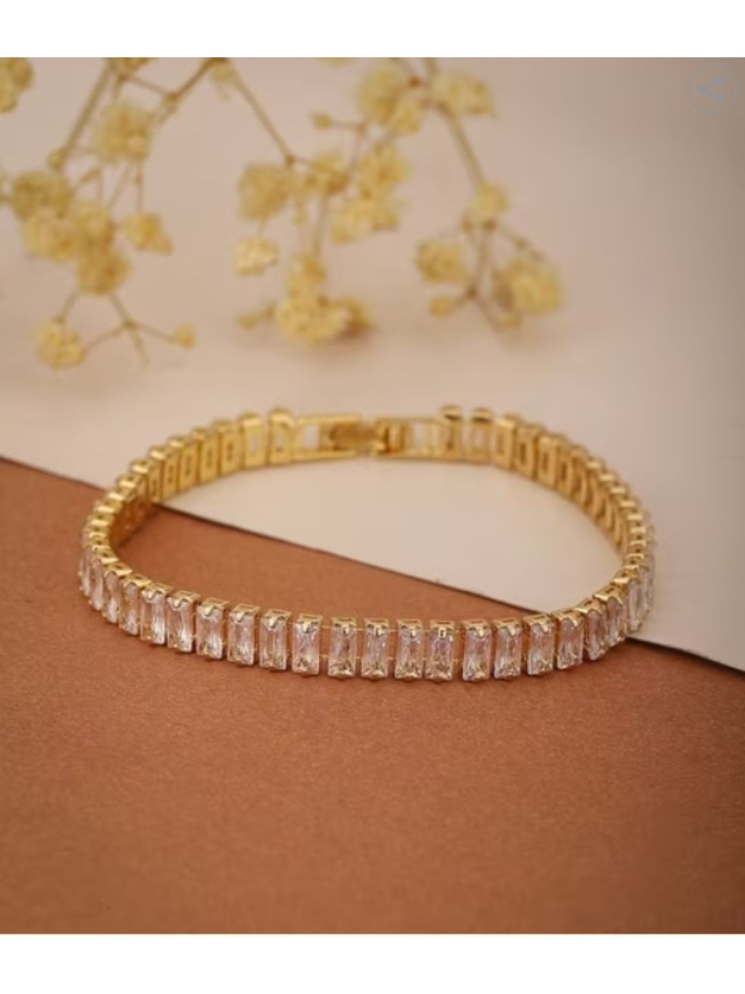 SALTY Champagne Self-Love Chain & Glimmer Diamond Tennis Bracelet Jewellery Set