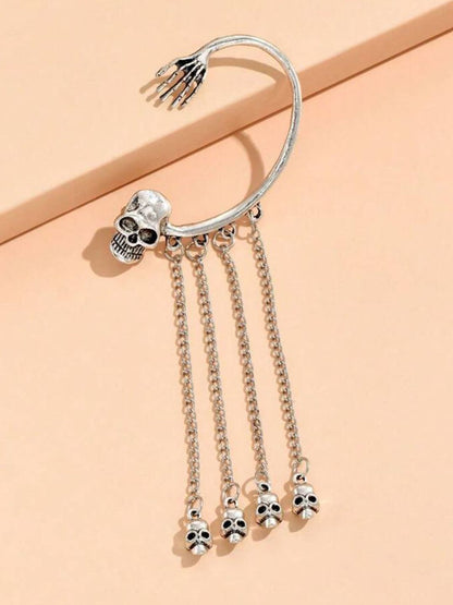 SALTY Contemporary Bone-Chic Skull Ear Cuff