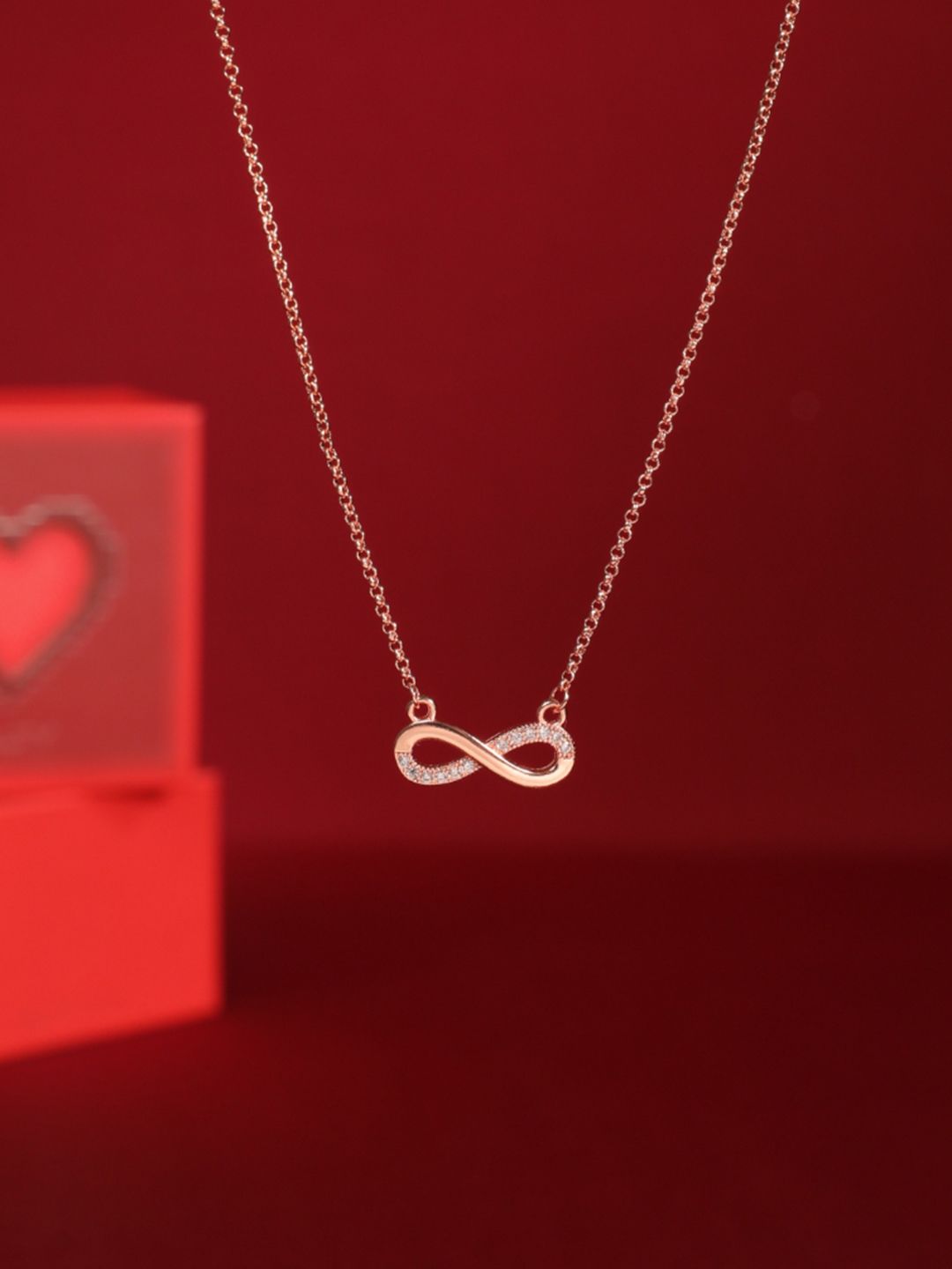 SALTY Rose Gold-Plated Eternal Connection Symbol Chain