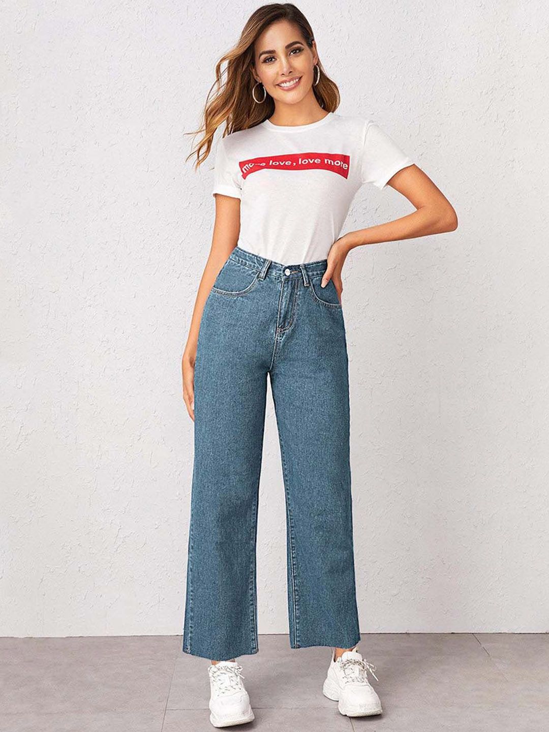 Women Straight Fit High-Rise Jeans