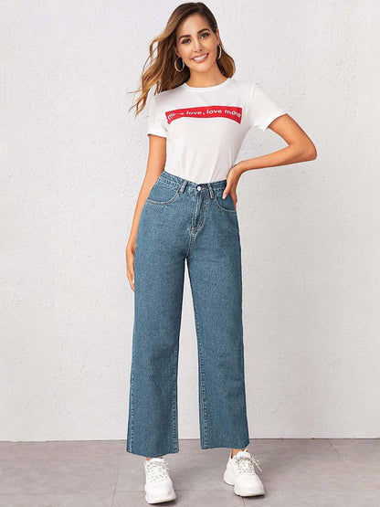 Women Straight Fit High-Rise Jeans