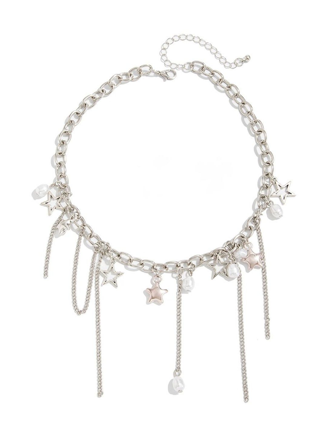 Silver-Plated Enamelled Necklace