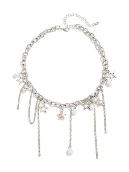Silver-Plated Enamelled Necklace
