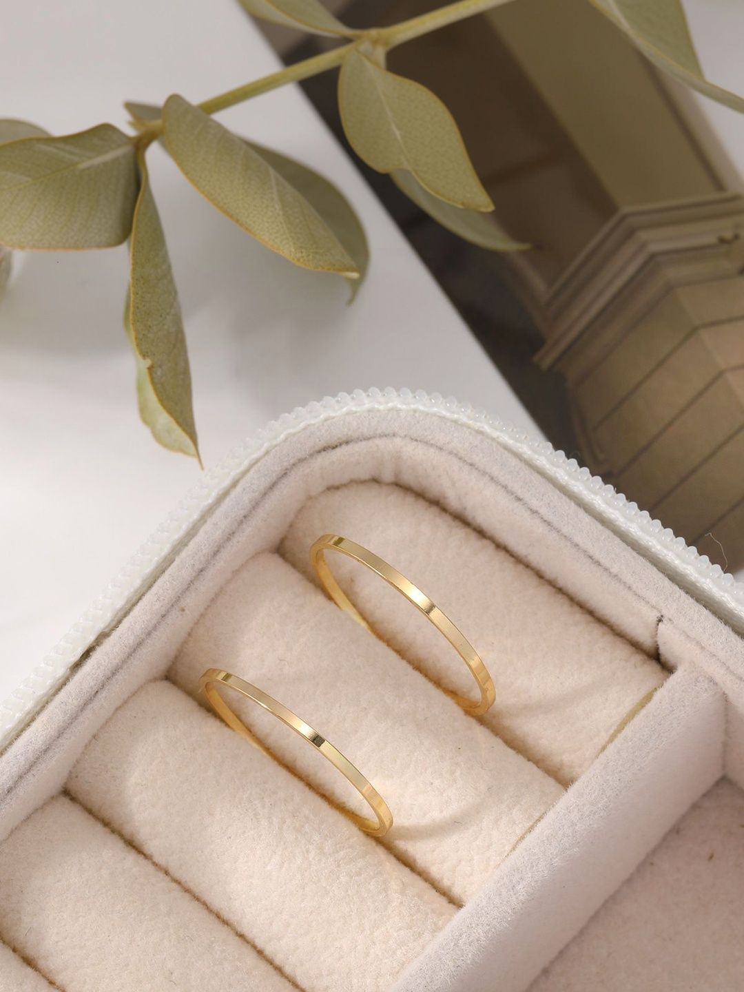 Set of 2 Gold-Plated Finger Rings