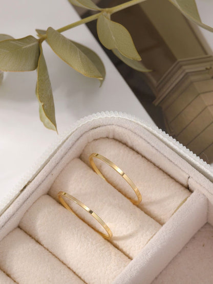 Set of 2 Gold-Plated Finger Rings
