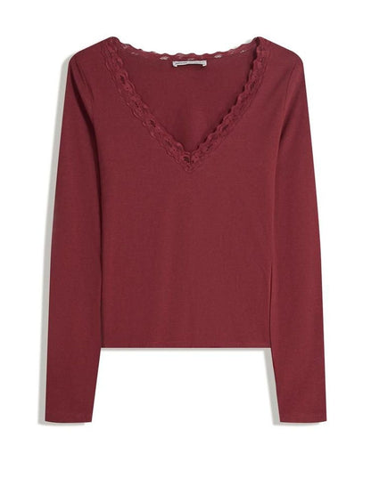 Long sleeve lace T-shirt