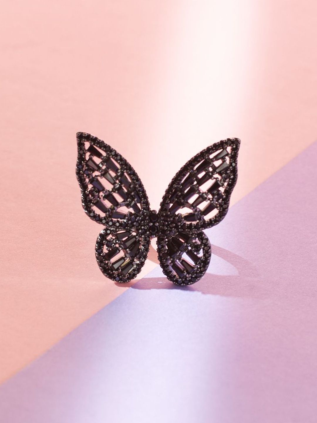 SALTY Black Beauty Bliss Stylish Adjustable Finger Ring