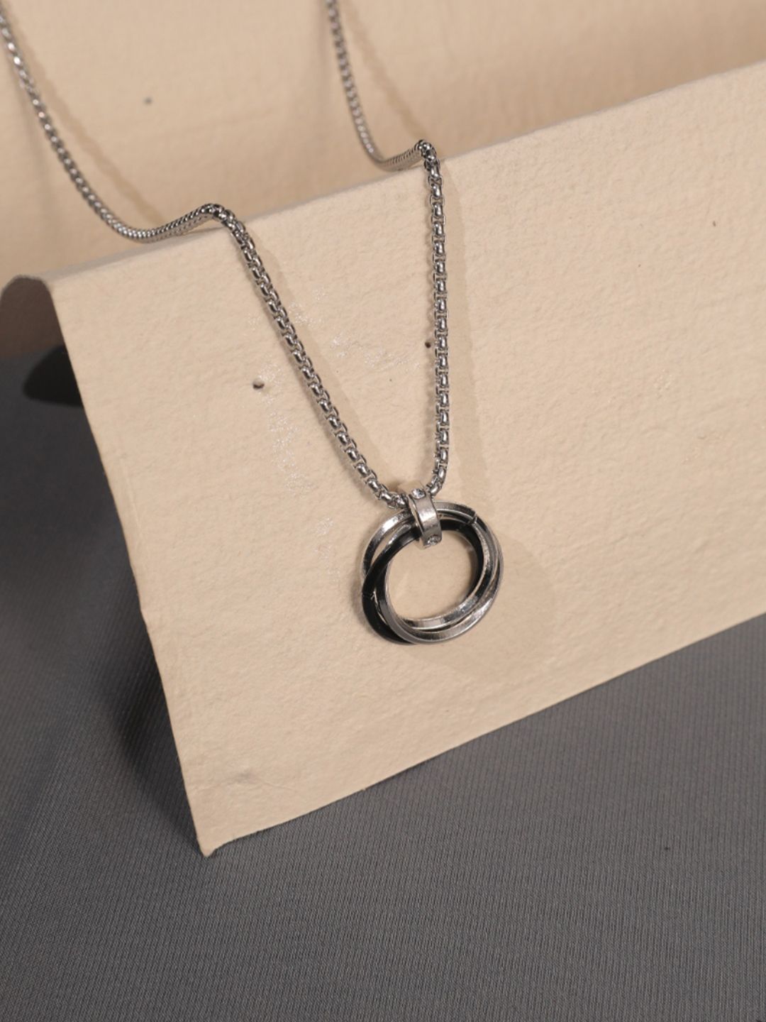 SALTY Multi Ring Stainless Steel Rocky Neck Chainfor Men