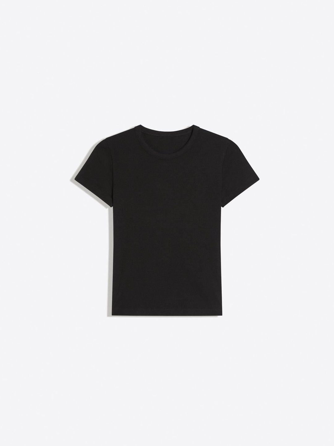 Basic rib short sleeve T-shirt