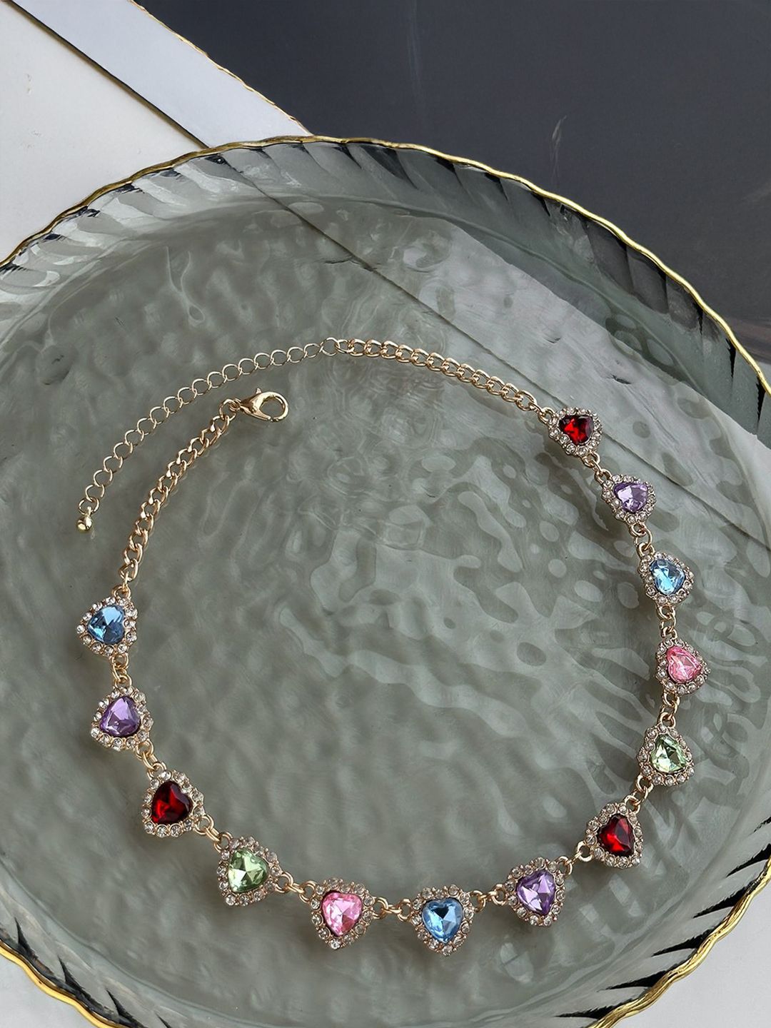 Gold-Plated Enamelled Necklace