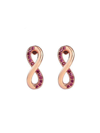 SALTY Valentines Day Limitless Infinity Twist Contemporary Studs