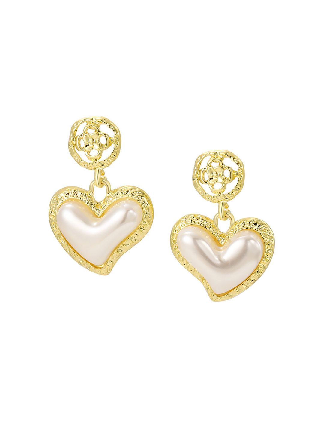 Heart Shaped Drop Earrings