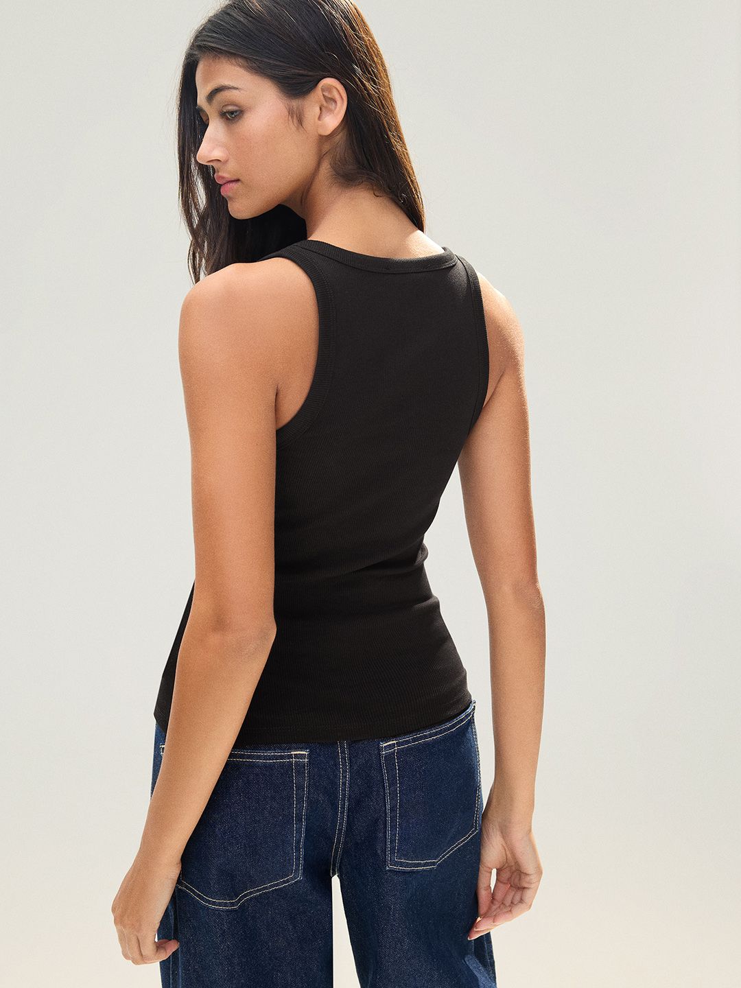 Basic rib vest top