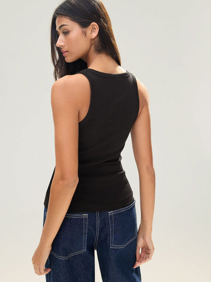 Basic rib vest top