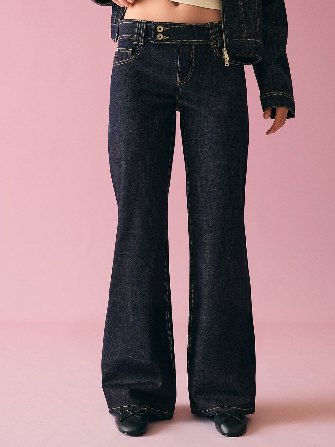 Women Printed baggy jeans