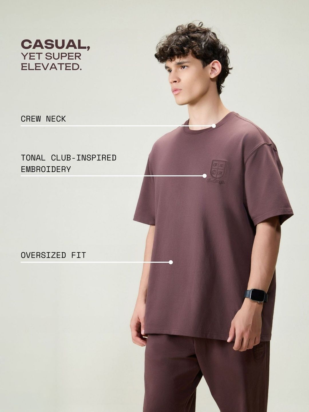 Brown Leisure Everywear Tee