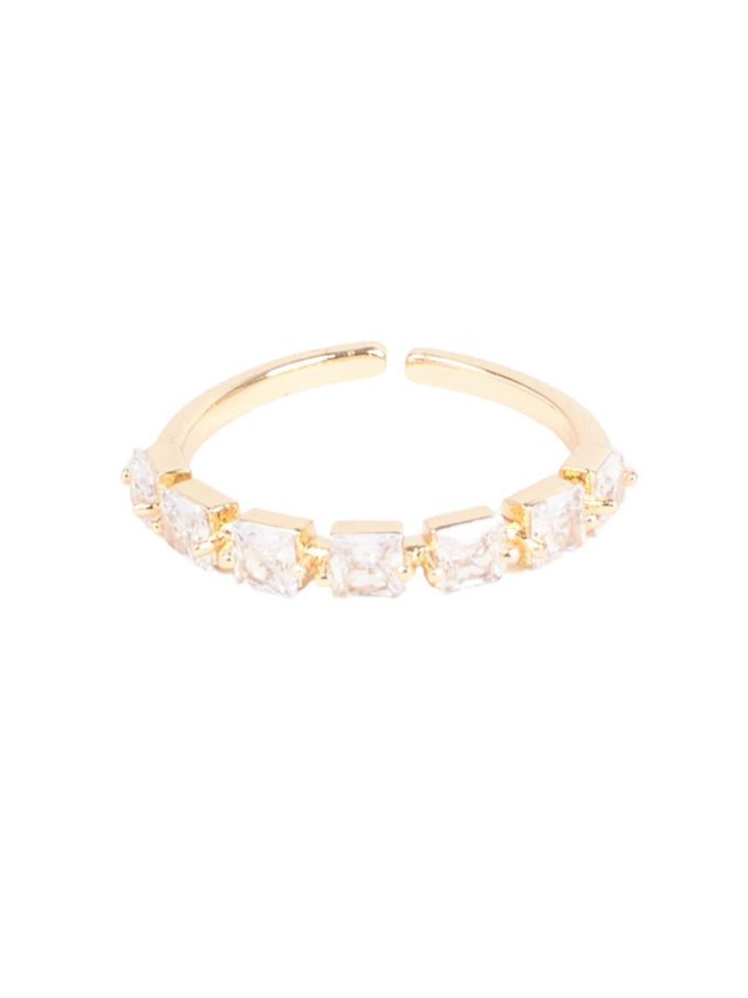 SALTY Pack of 2 Women Gold Multi-Stone Ring