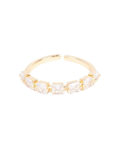 SALTY Pack of 2 Women Gold Multi-Stone Ring