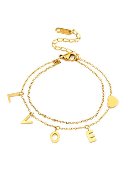 SALTY Love Heart Stainless Steel Multistrand Bracelet