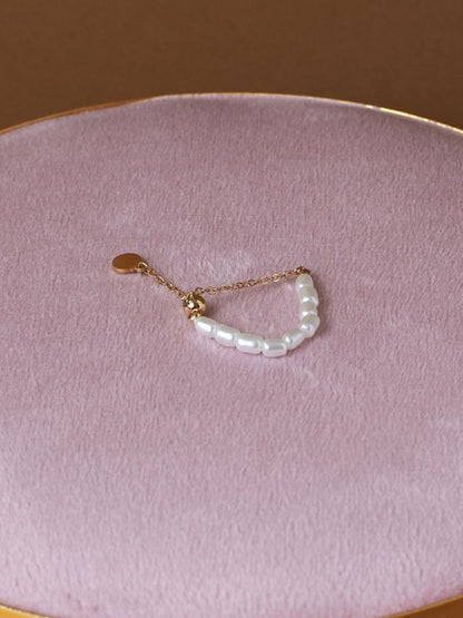 SALTY Set Of 2 Opalescent & Pearlescent Finger Rings
