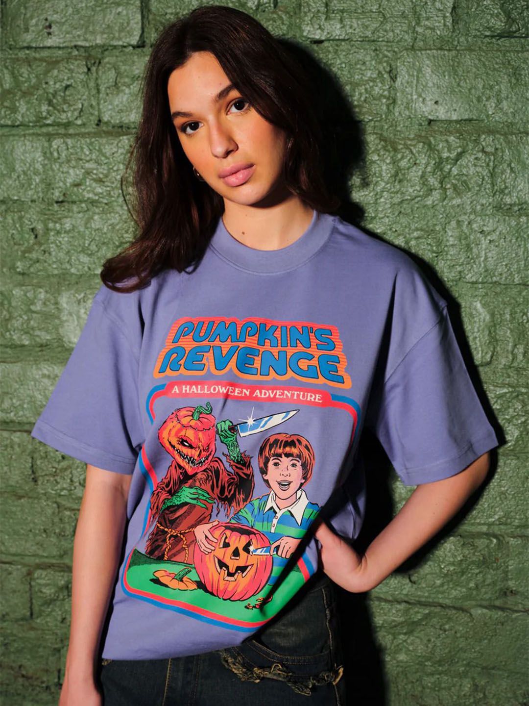 Women Pumpkin Tales Oversized T-shirt