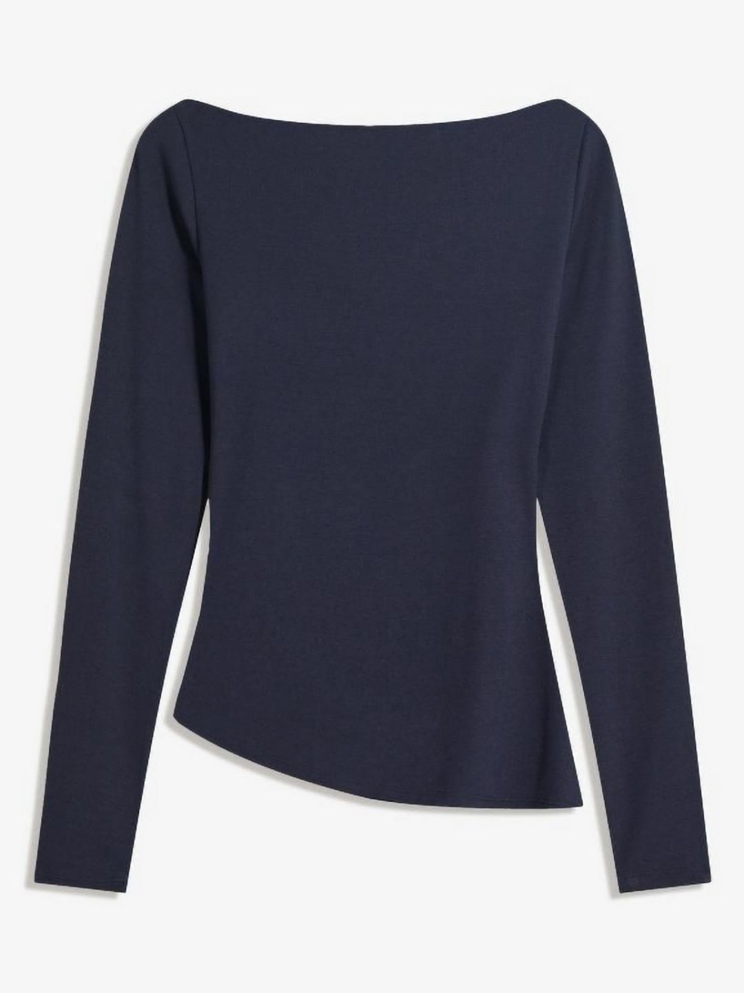 Long sleeve asymmetric T-shirt