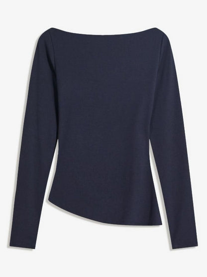 Long sleeve asymmetric T-shirt