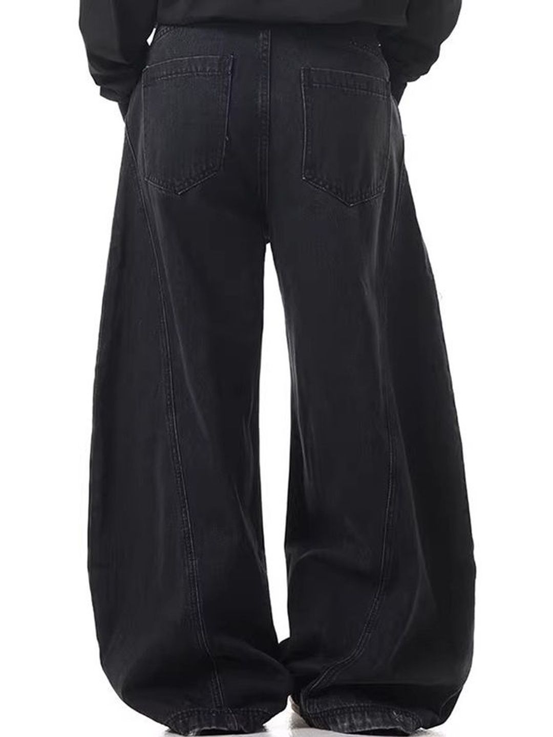 Men Wide Leg Mid-Rise Jeans