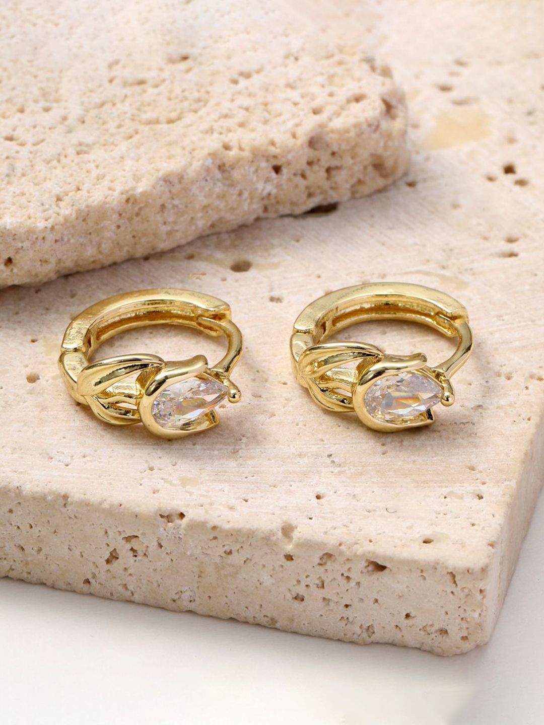 SALTY Gold-Plated Elysian Contemporary Hoop Earrings