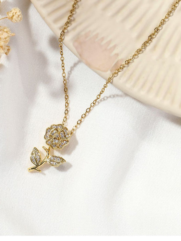 SALTY Stone Studded Petals & Promise Copper Chain