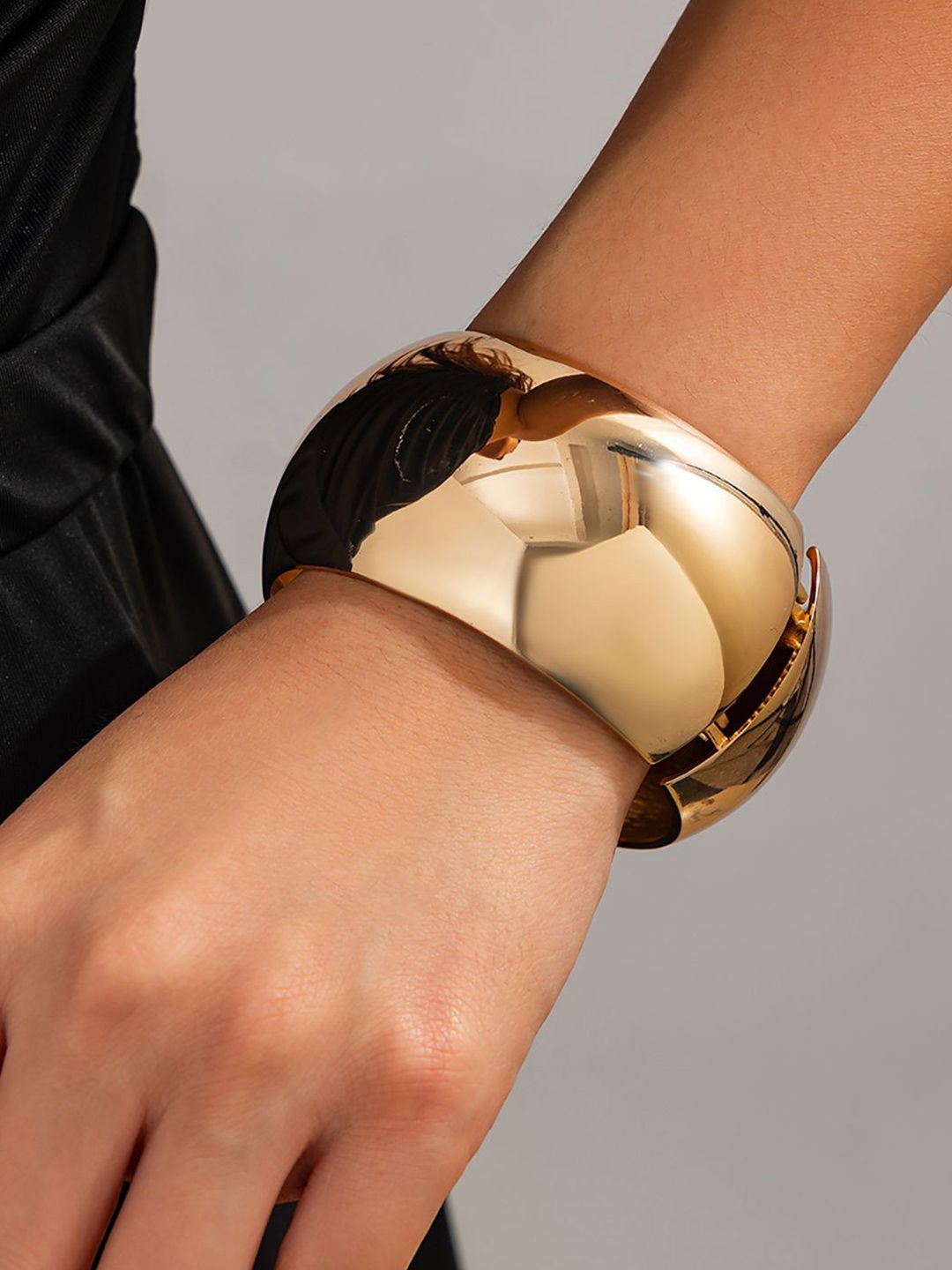 Gold-Plated Bangle-Style Bracelet