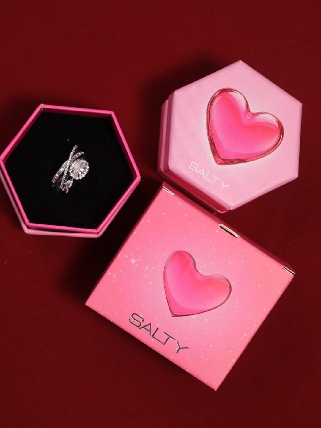 SALTY Royal Diamond Crown Ring For Women & Girls Finger Ring Jewellery Accessories