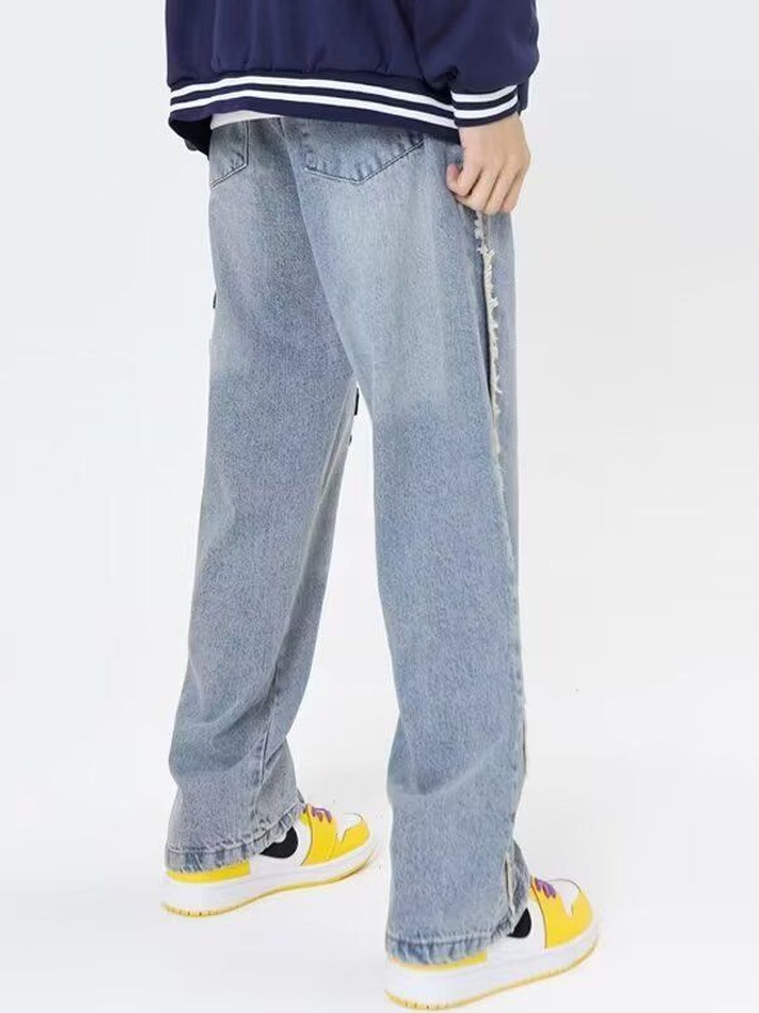 Men Baggy Fit Mid-Rise Medium Shade Jeans