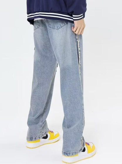 Men Baggy Fit Mid-Rise Medium Shade Jeans