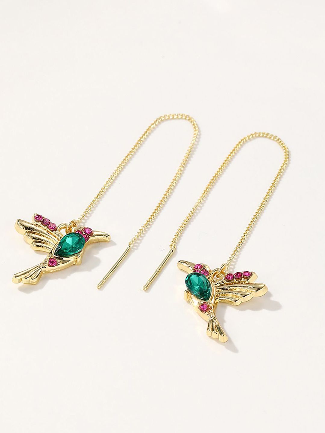 Gold-Plated Animal Shaped Drop Earrings
