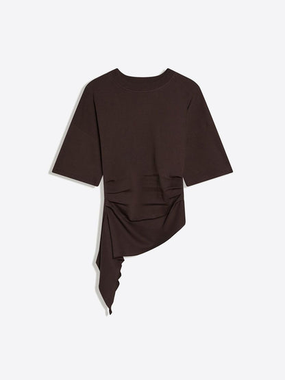 Short sleeve ruched T-shirt
