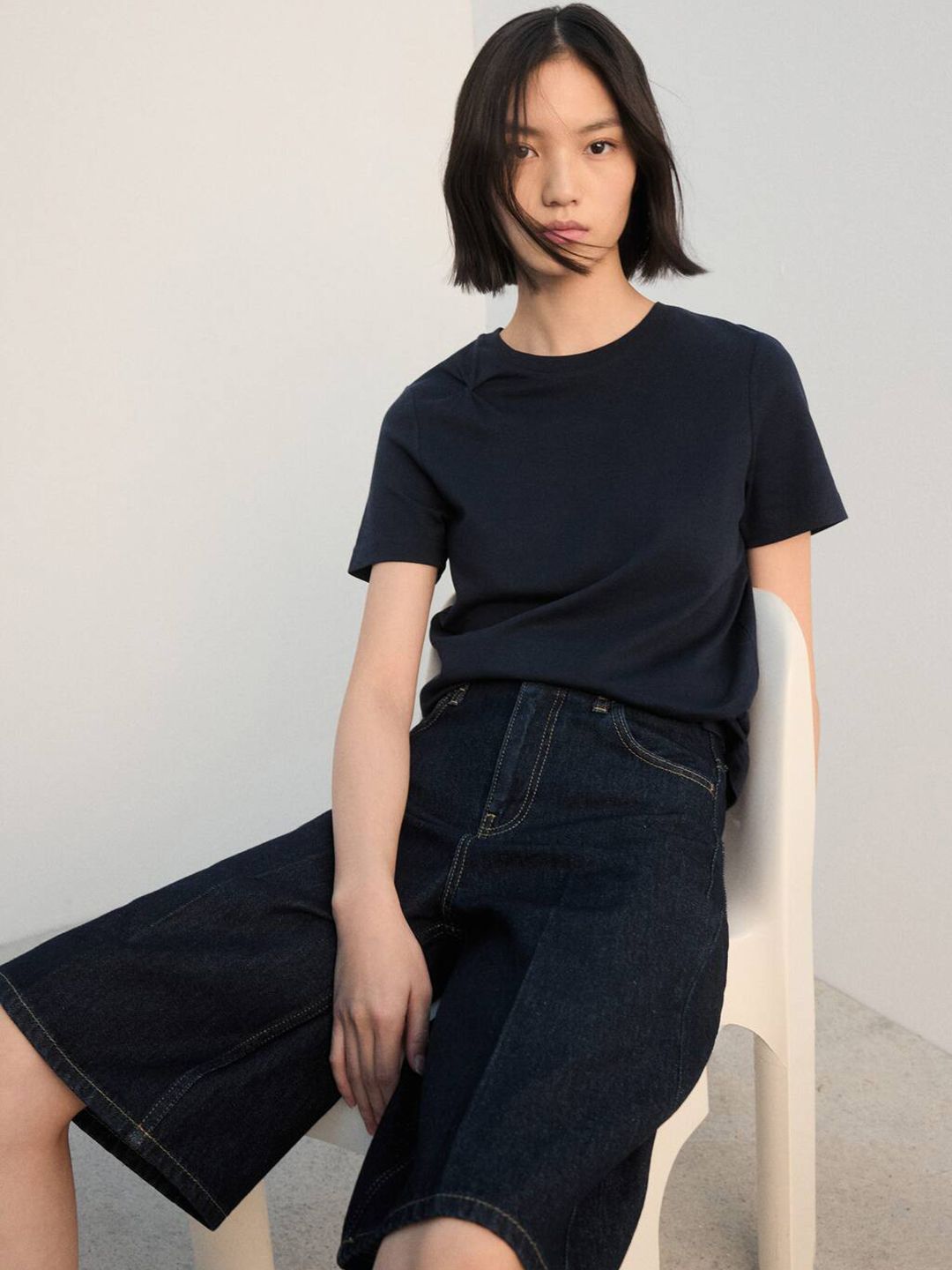 Women Twisted Pure Cotton T-shirt