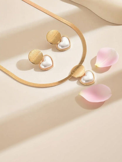 Gold-Plated Stone Studded Jewellery Set