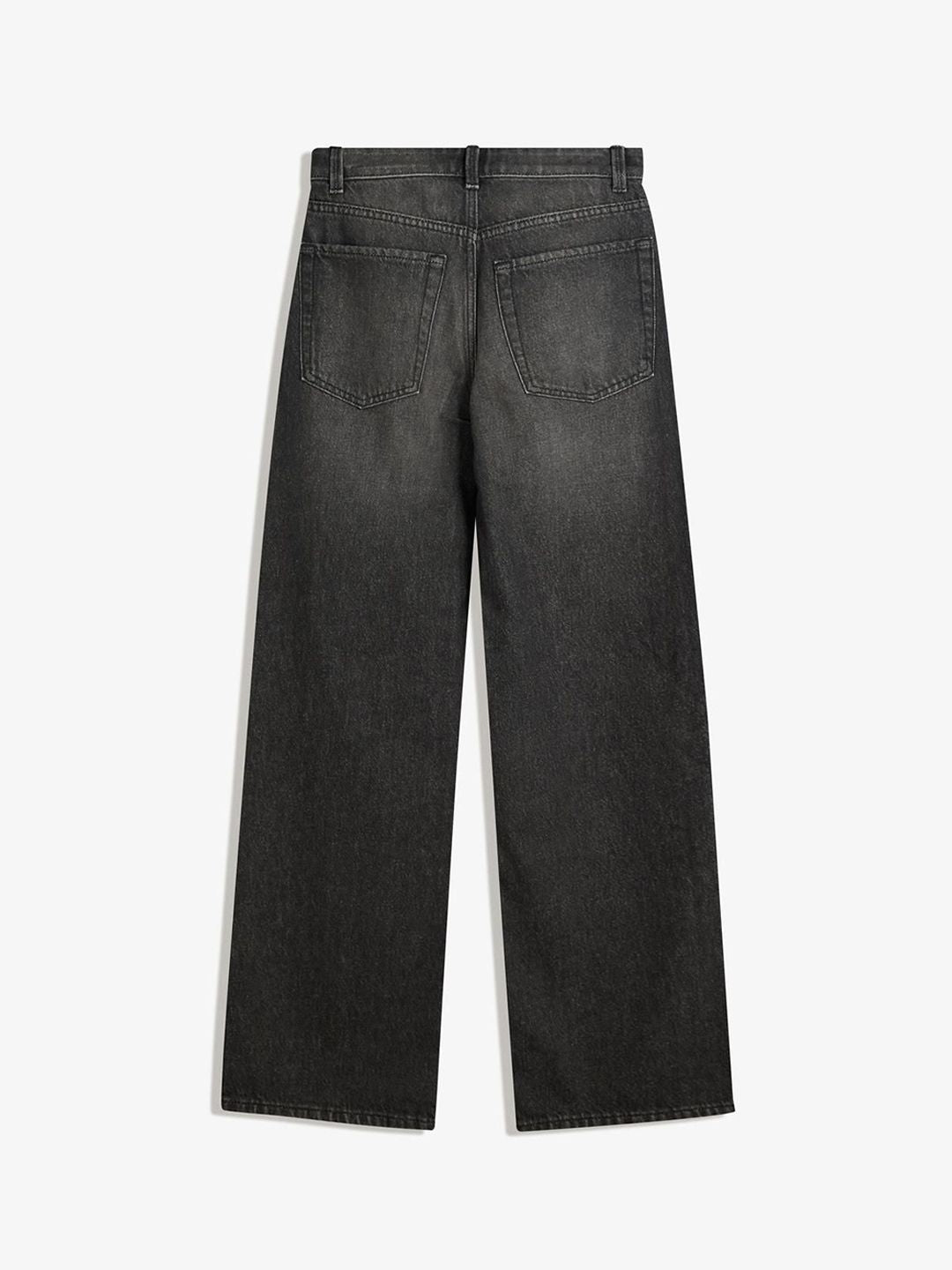Pure Cotton Straight Wide-Leg Jeans