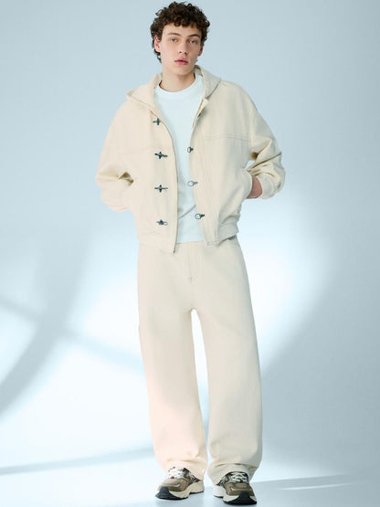 Embroidered neo barrel carpenter jeans