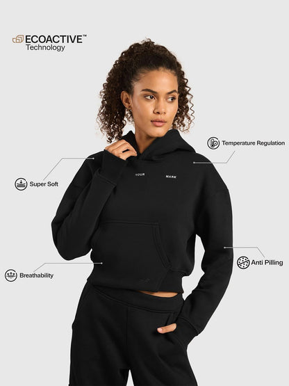Women Cloud Ease Oversized Cropped Hoodie