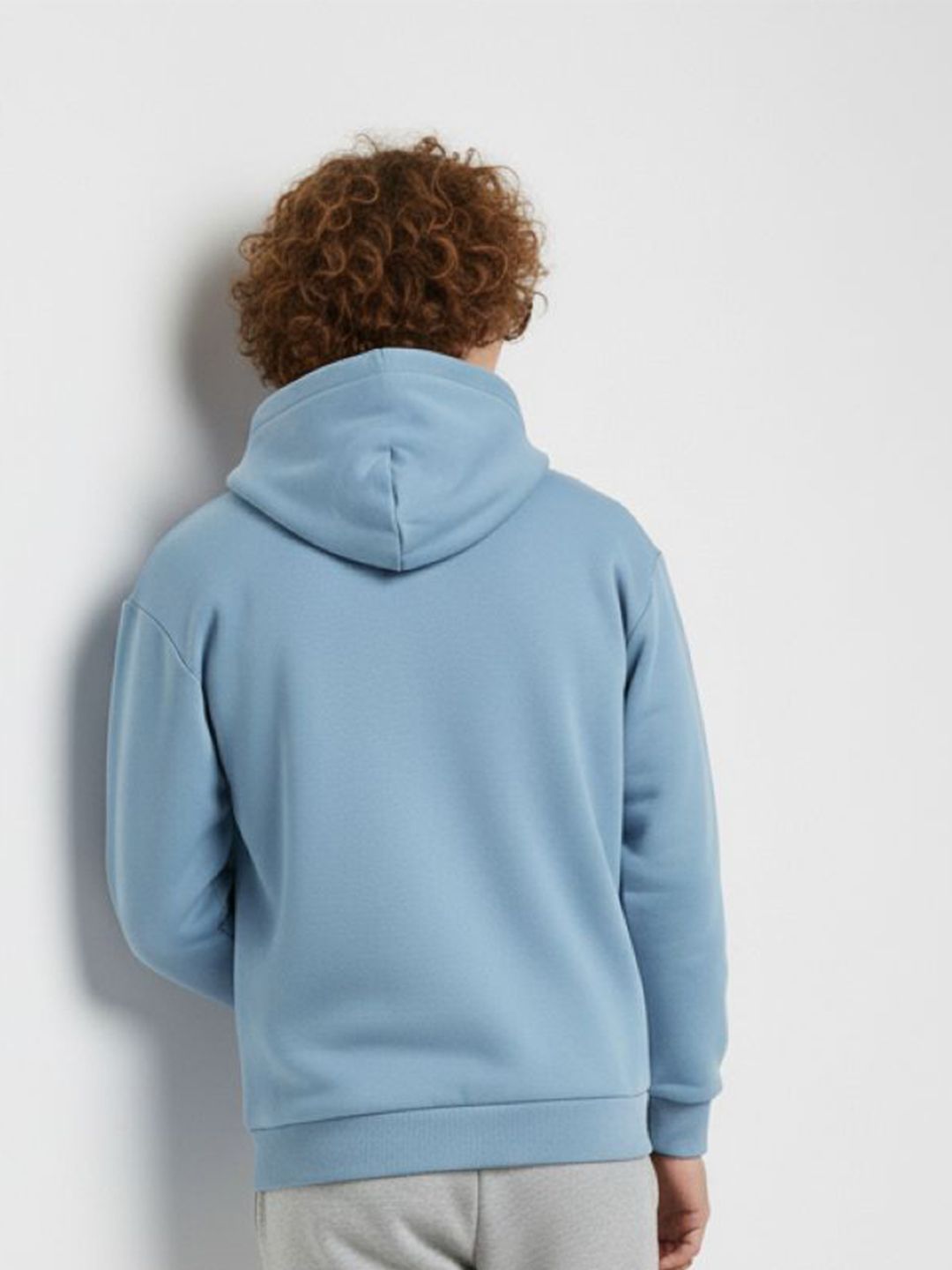 Men Solid Hooded Oversized Cotton Pullover Sweatshirts