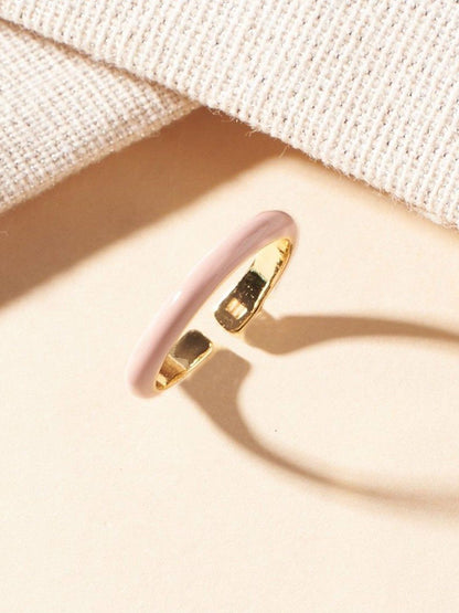 SALTY Gold-Plated Stone-Studded Finger Ring