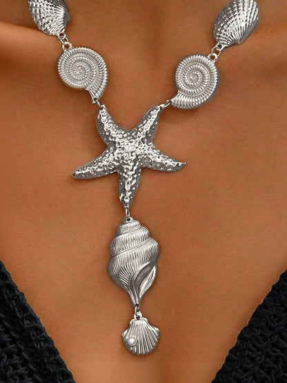 Silver-Plated Enamelled Necklace