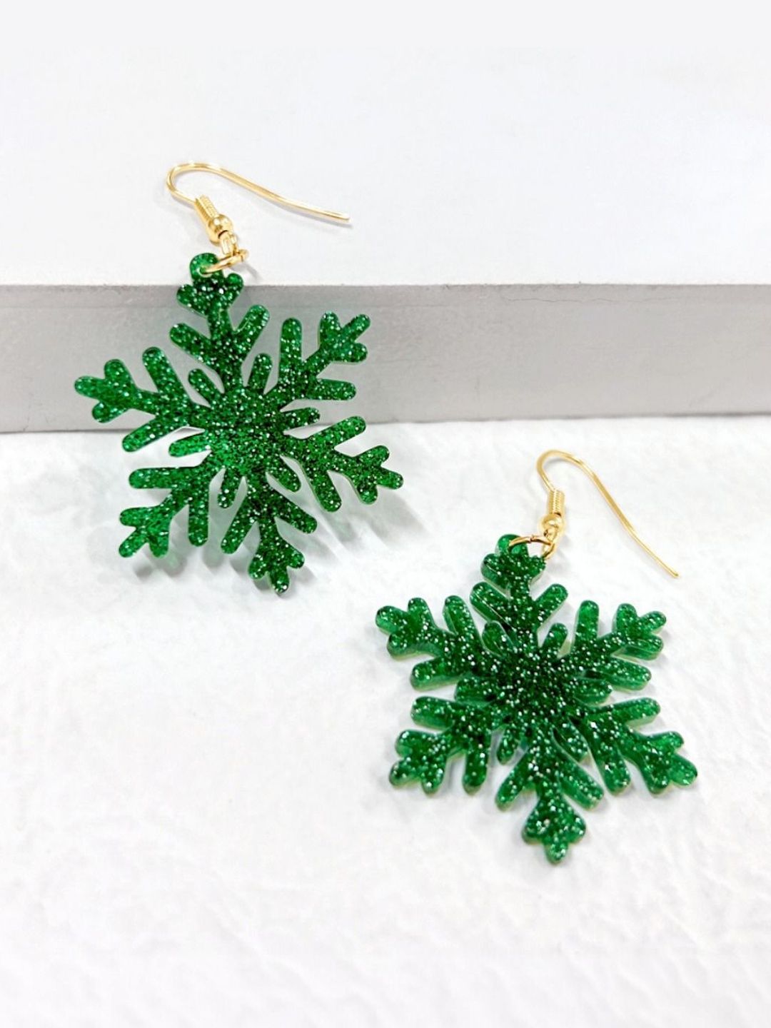 Leaf Shaped Drop Earrings