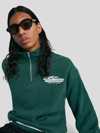 Printed quarter-zip sweatshirt