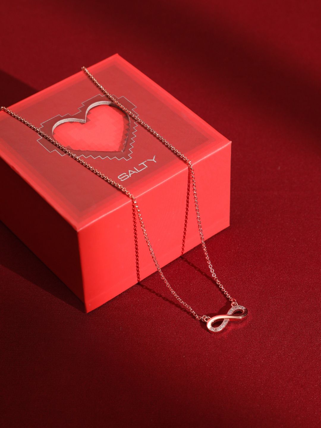 SALTY Rose Gold-Plated Eternal Connection Symbol Chain